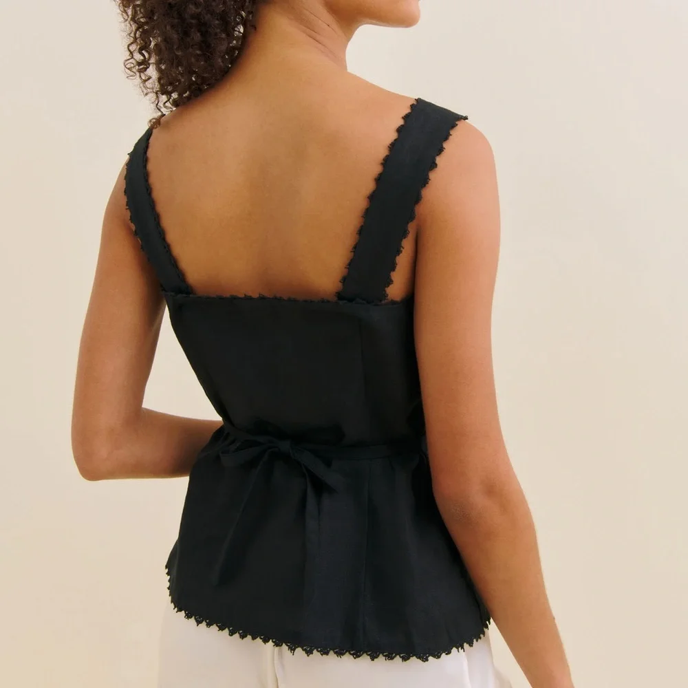 Reformation Black Sleeveless Top - Picture 2 of 4